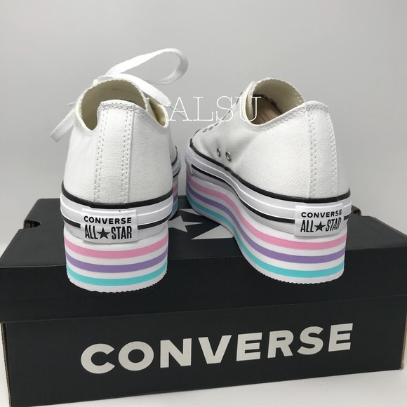 Converse Ctas Platform Layer OX White W AUTHENTIC - Picture 2 of 7